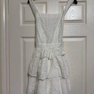 Rachel Parcell White Eyelet Sleeveless Dress